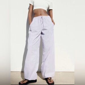 Zara Purple Cargo Pant Size S